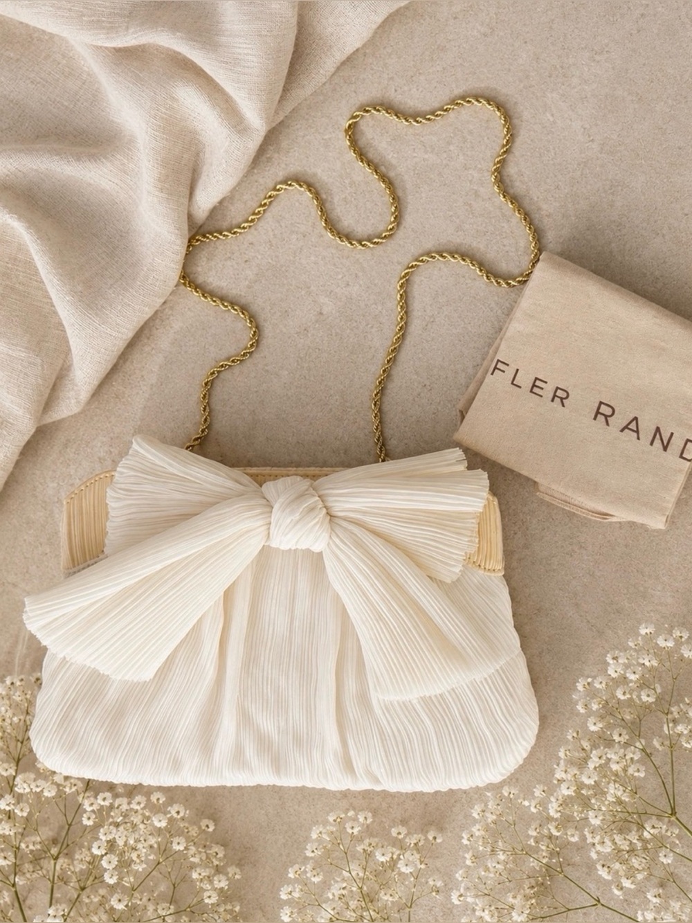 loeffler randall mini pearl rayne bow clutch